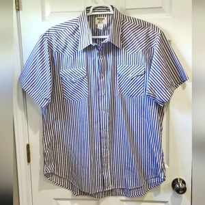 Ruddock men's western snap shirt men's size 18 1/2 big man classic fit